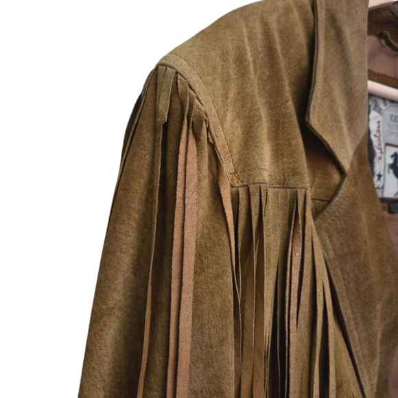 Winlet Western Cowgirl Vintage Fringe Leather Jacket - damaged see pics - Picture 3 of 16